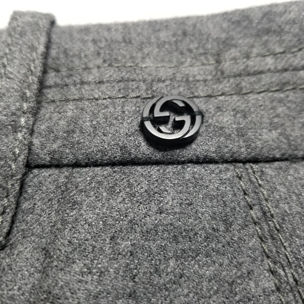 Gucci Wool and Cashmere Gray Pencil Skirt 44 8 - Picture 5 of 7